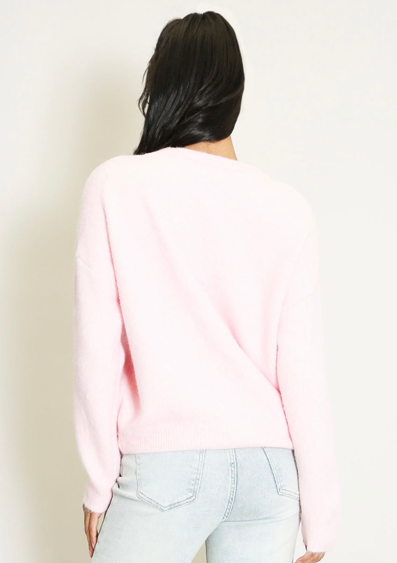 Pink Wellness Slogan Wool Jumper