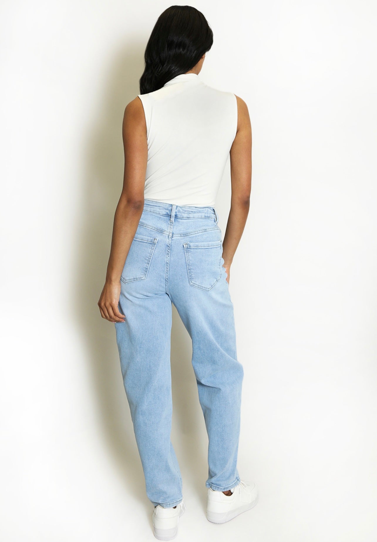 Blue Washed Mom Jeans