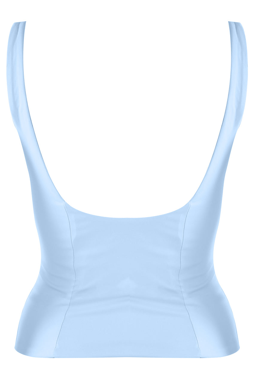 Blue Square Neck Cami Top