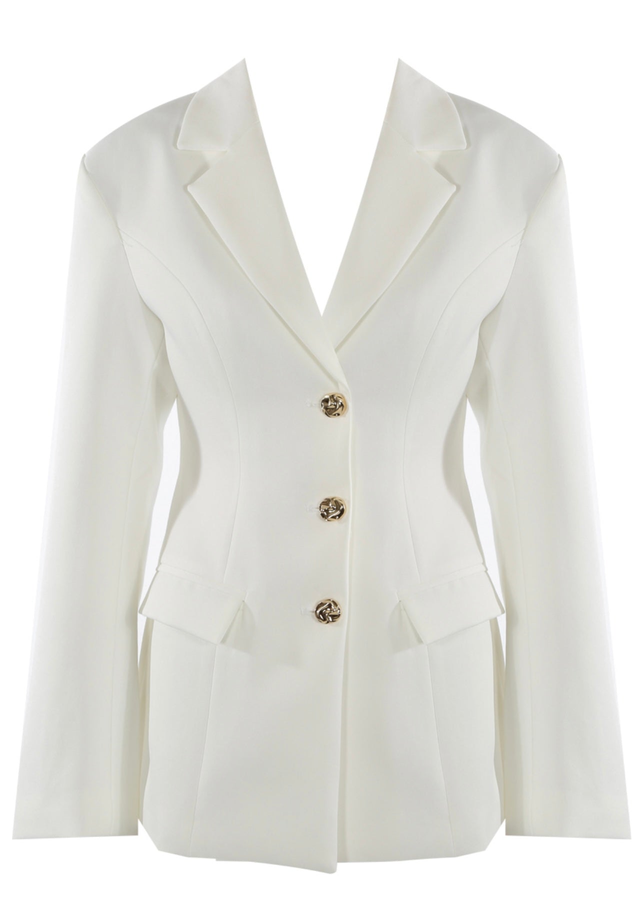 White Tailored Fitted Blazer
