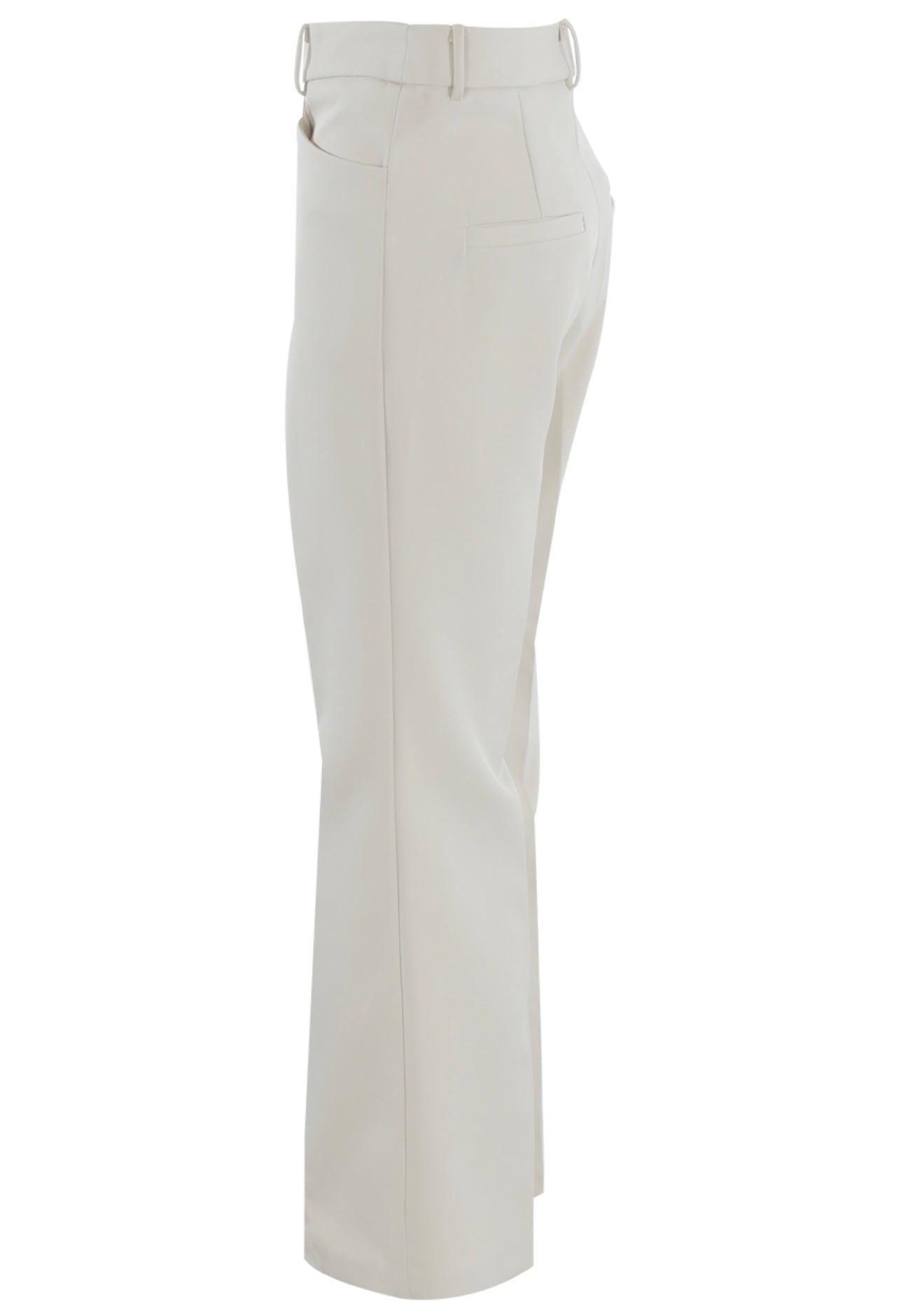 White Cropped Wide Leg Trousers