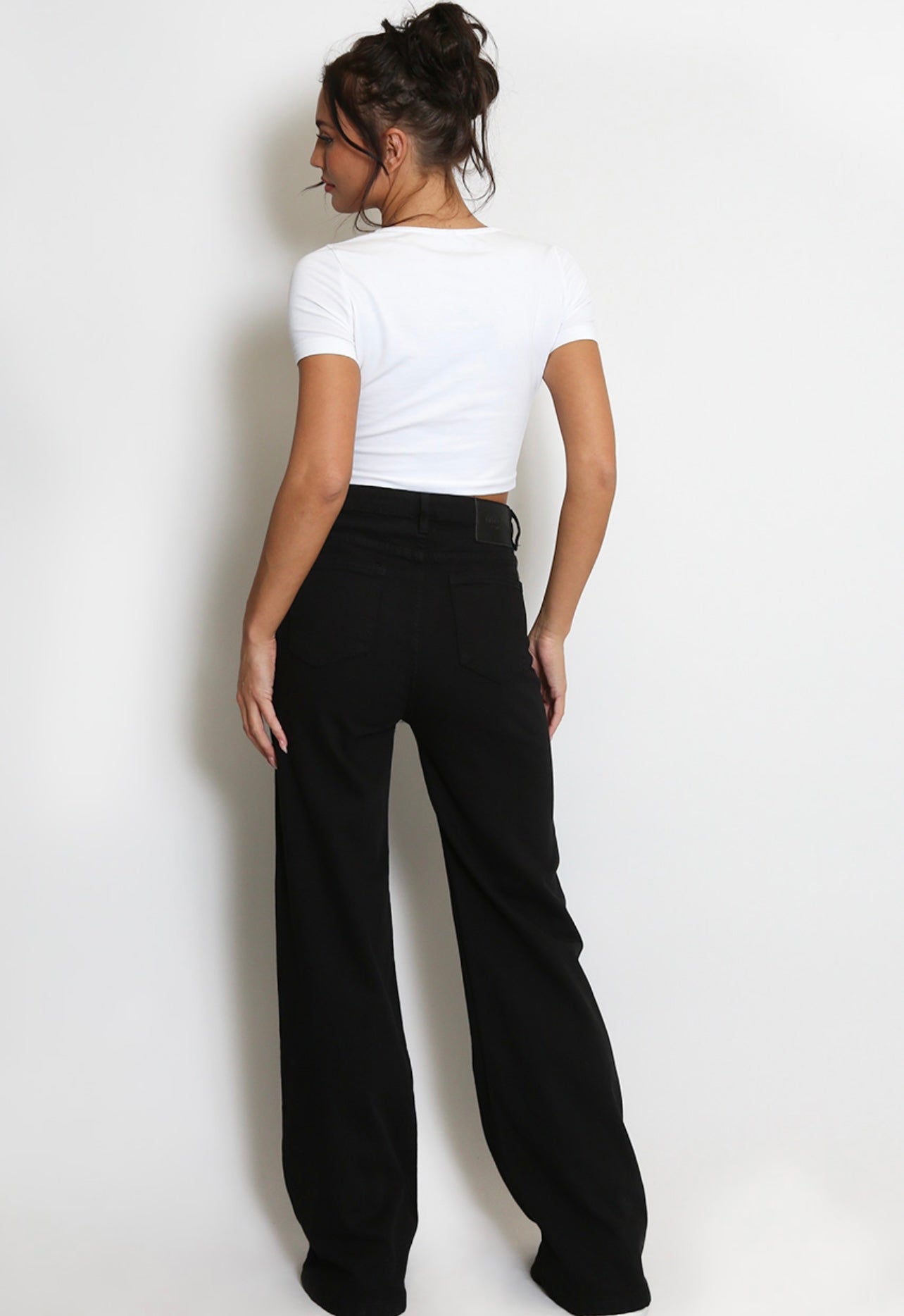 Black High Waist Flare Jeans
