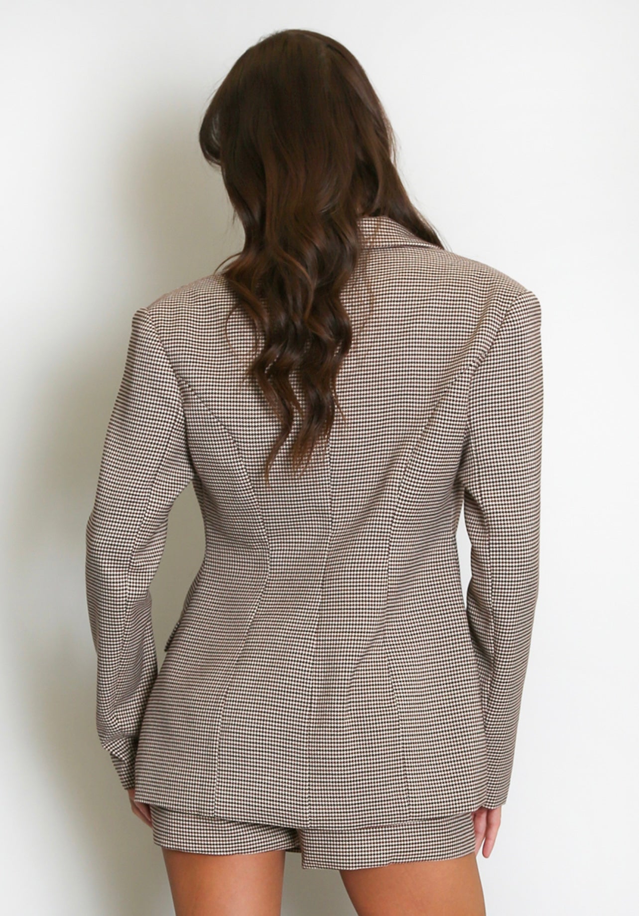 Brown Houndstooth Blazer