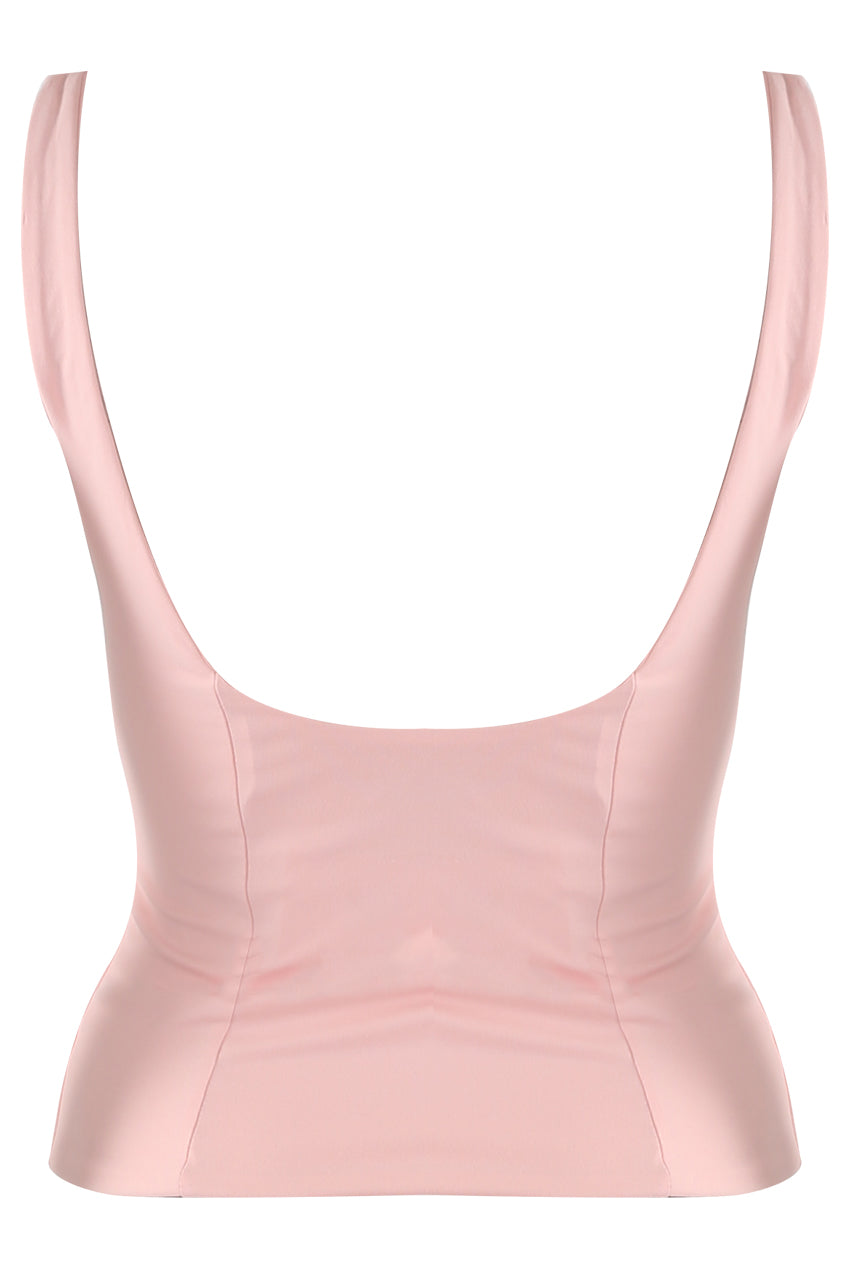 Pink Square Neck Cami Top