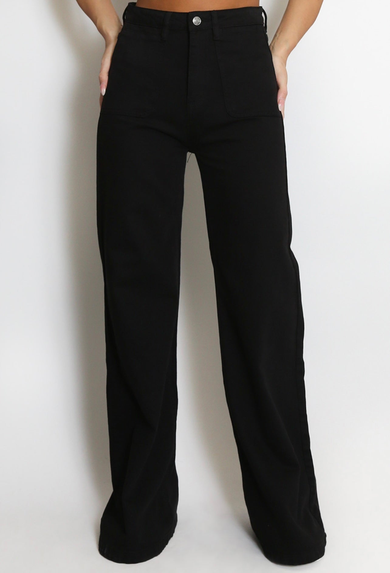 Black High Waist Flare Jeans