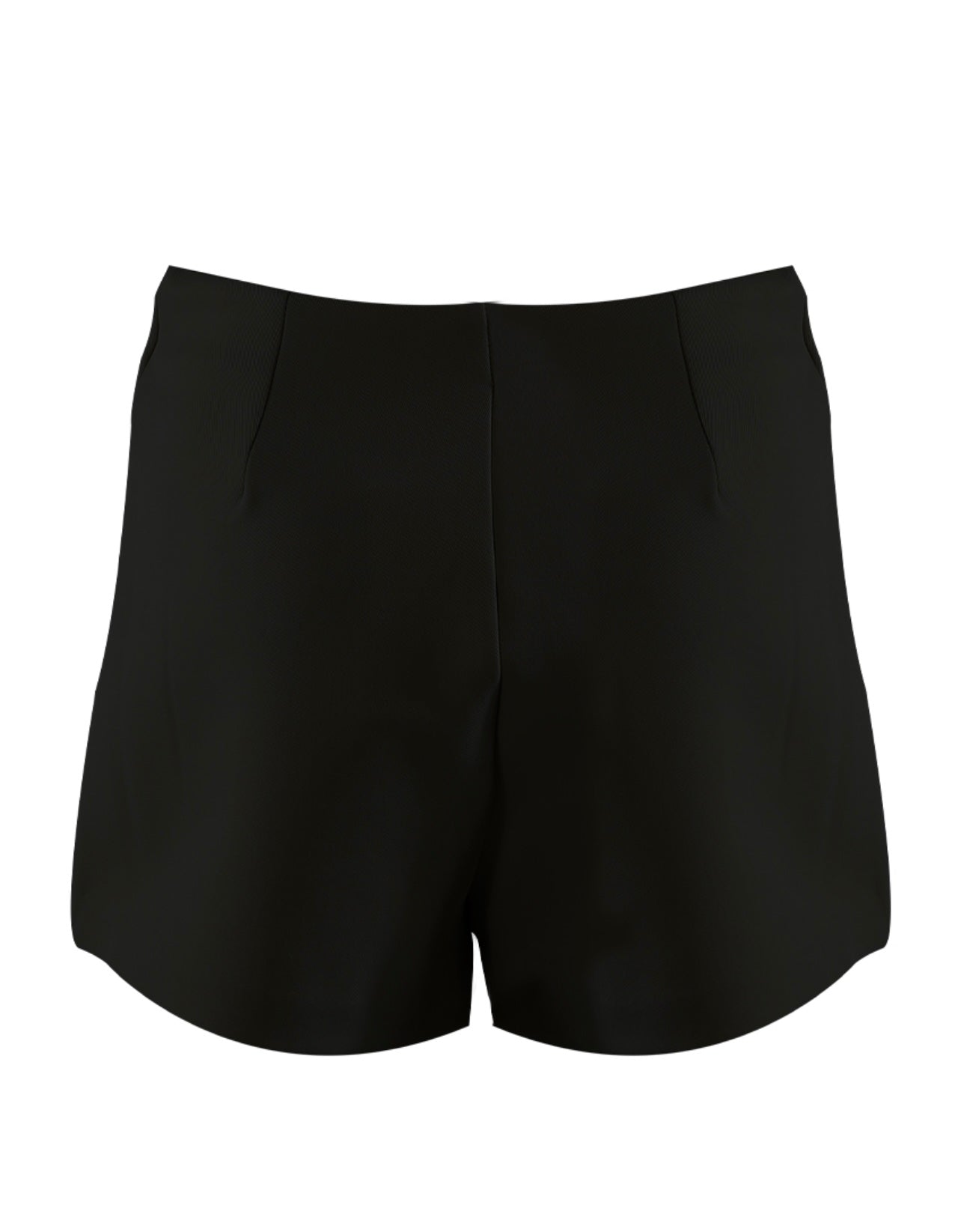 Black Wrap Look Tailored Skort