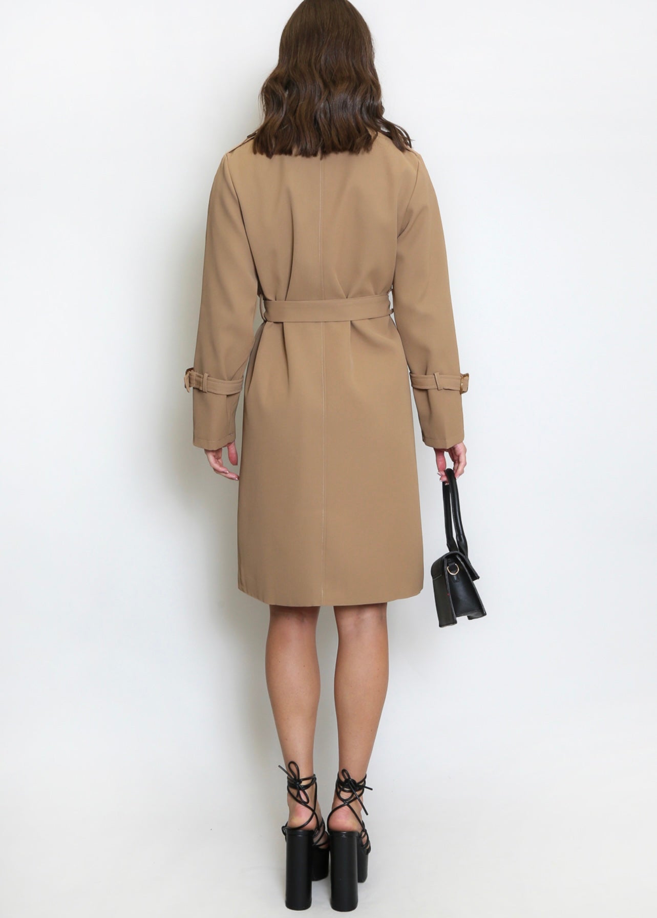 Camel Belted Trench Coata