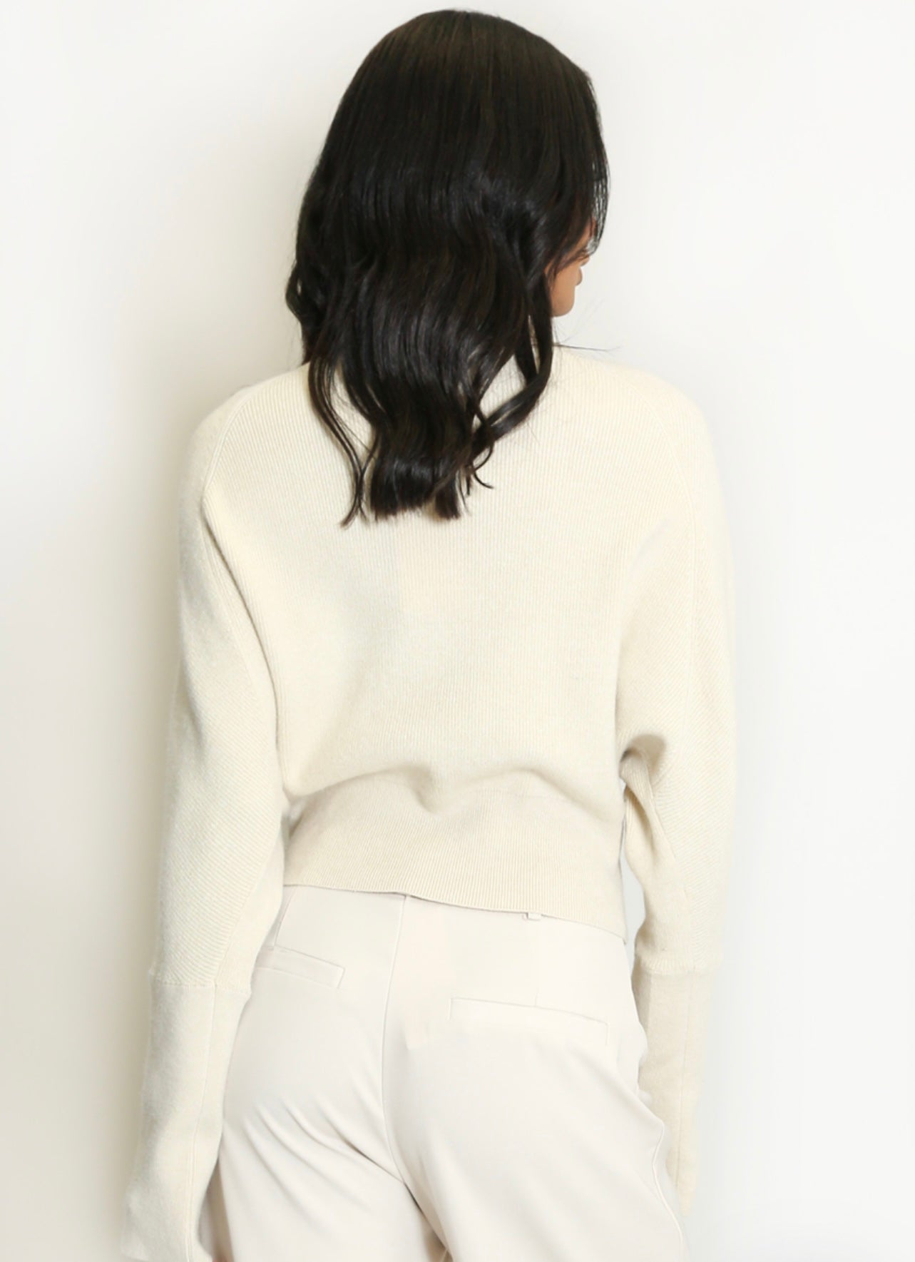 Beige Cowl Neck Soft Knit Jumper