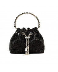 Black Soft Double Side Diamante bag