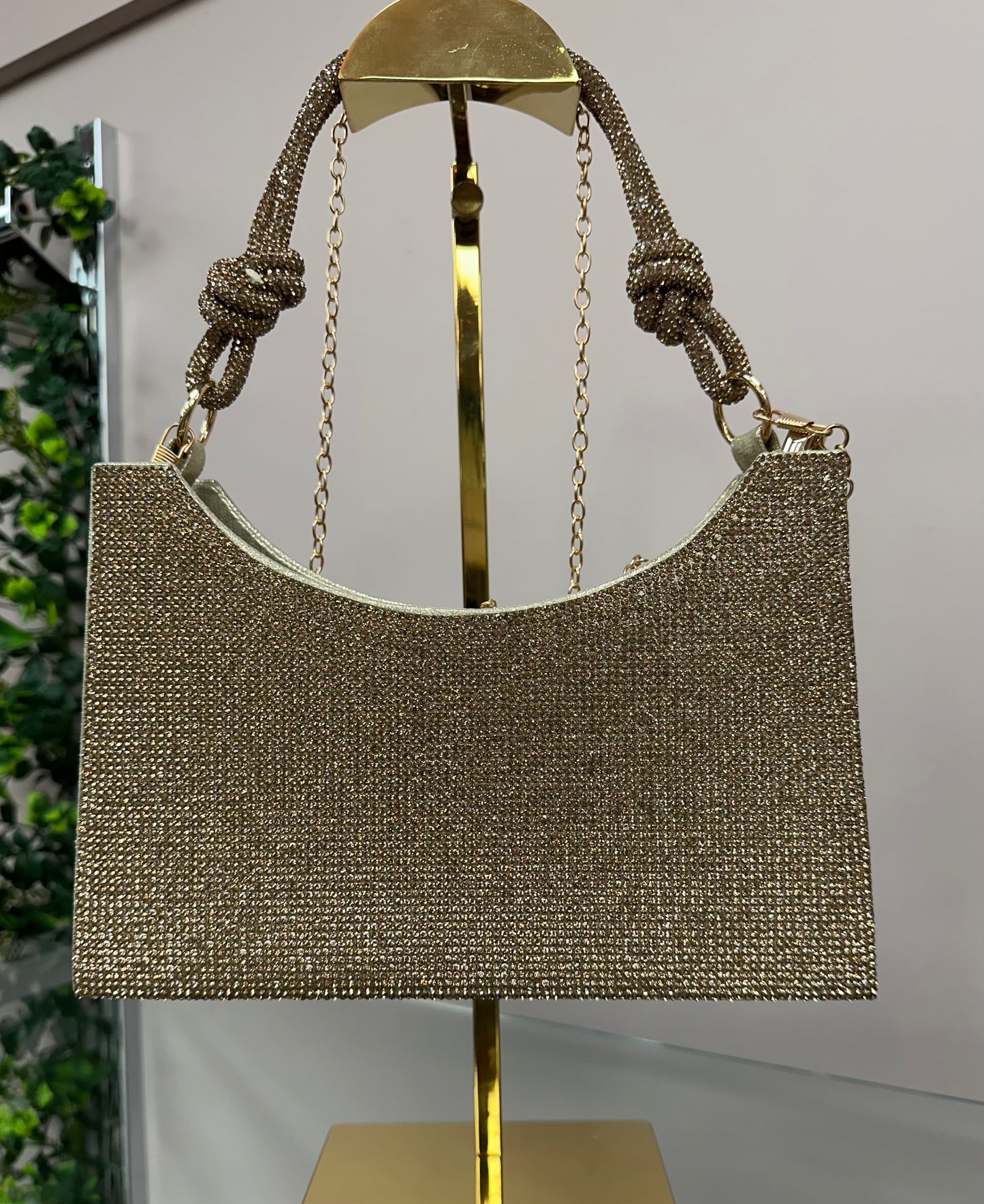 Gold Knot Handle Bag