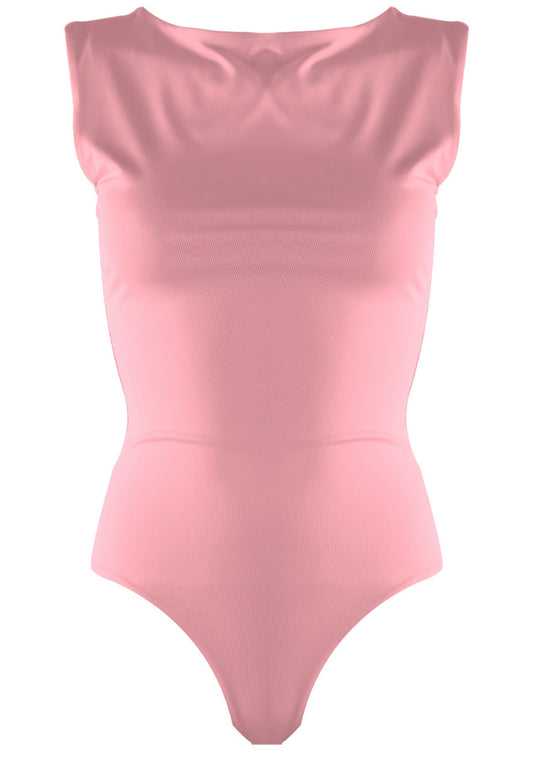 Pink Sleeveless Bodysuit