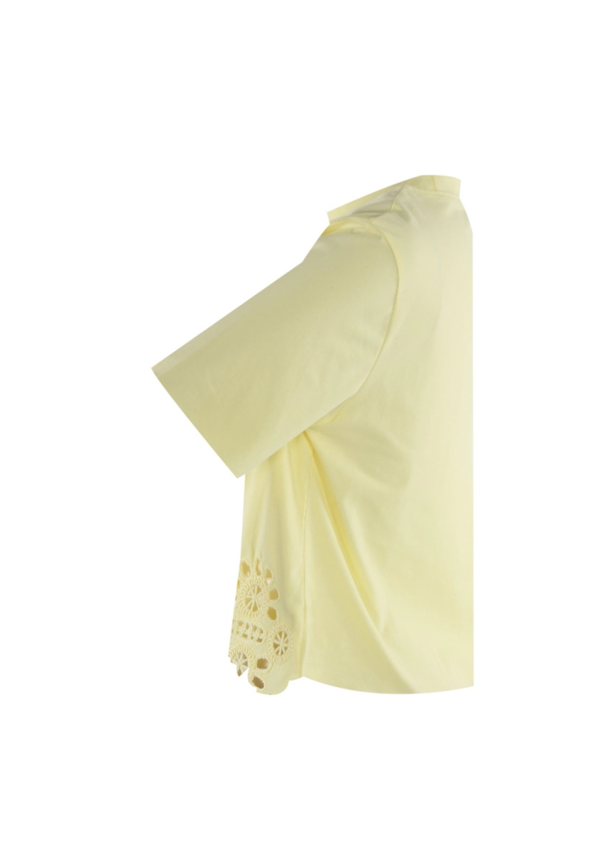 Lemon Broderie Anglaise Hem T-Shirt