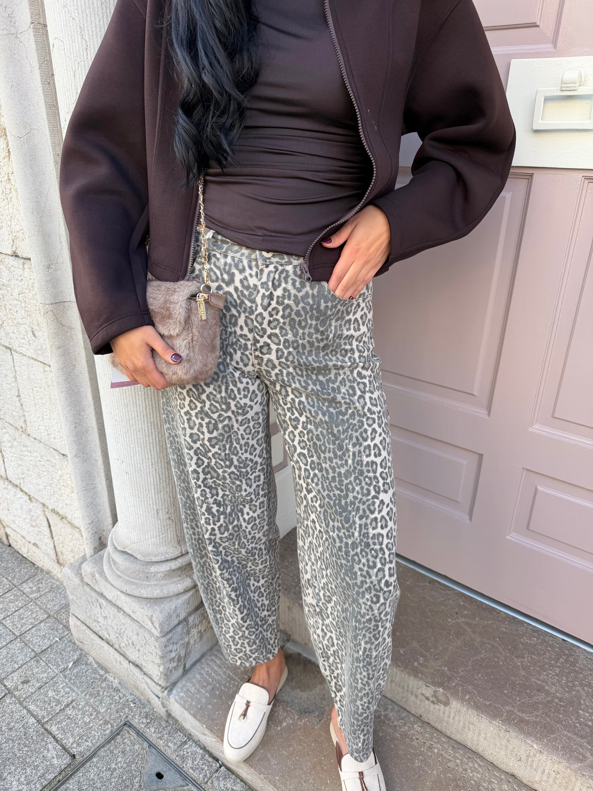 Leopard Barrel Laulia Jeans