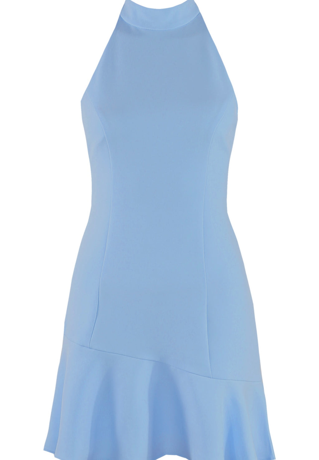 Blue Sleeveless Flare Hem Mini Dress