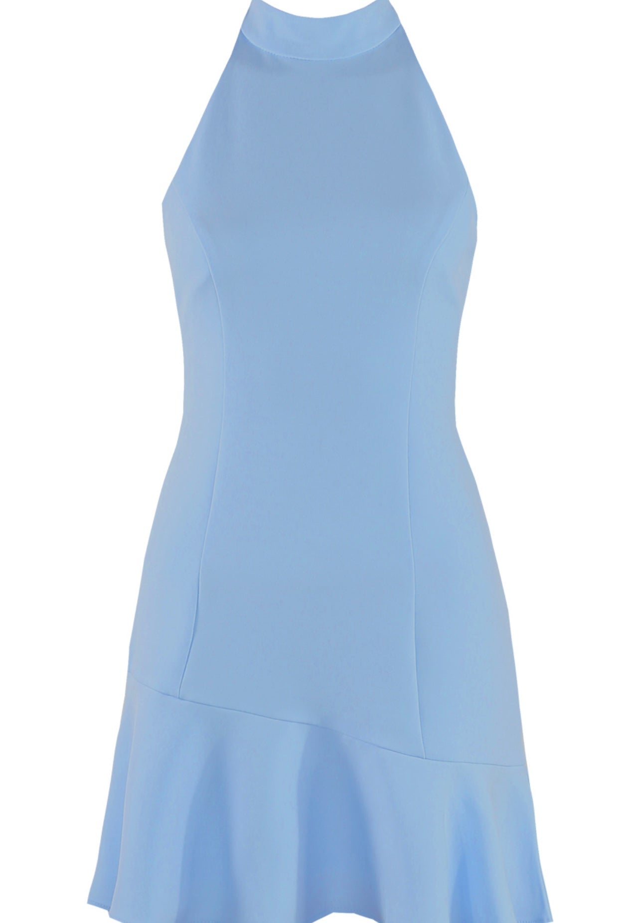 Blue Sleeveless Flare Hem Mini Dress