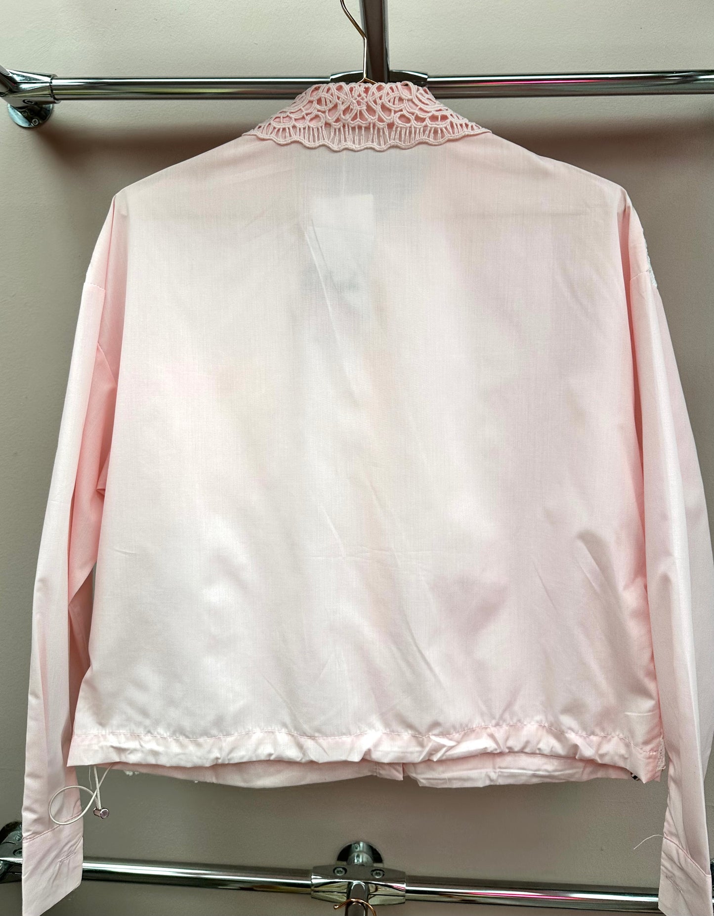 Pink Lace Panel Shirt