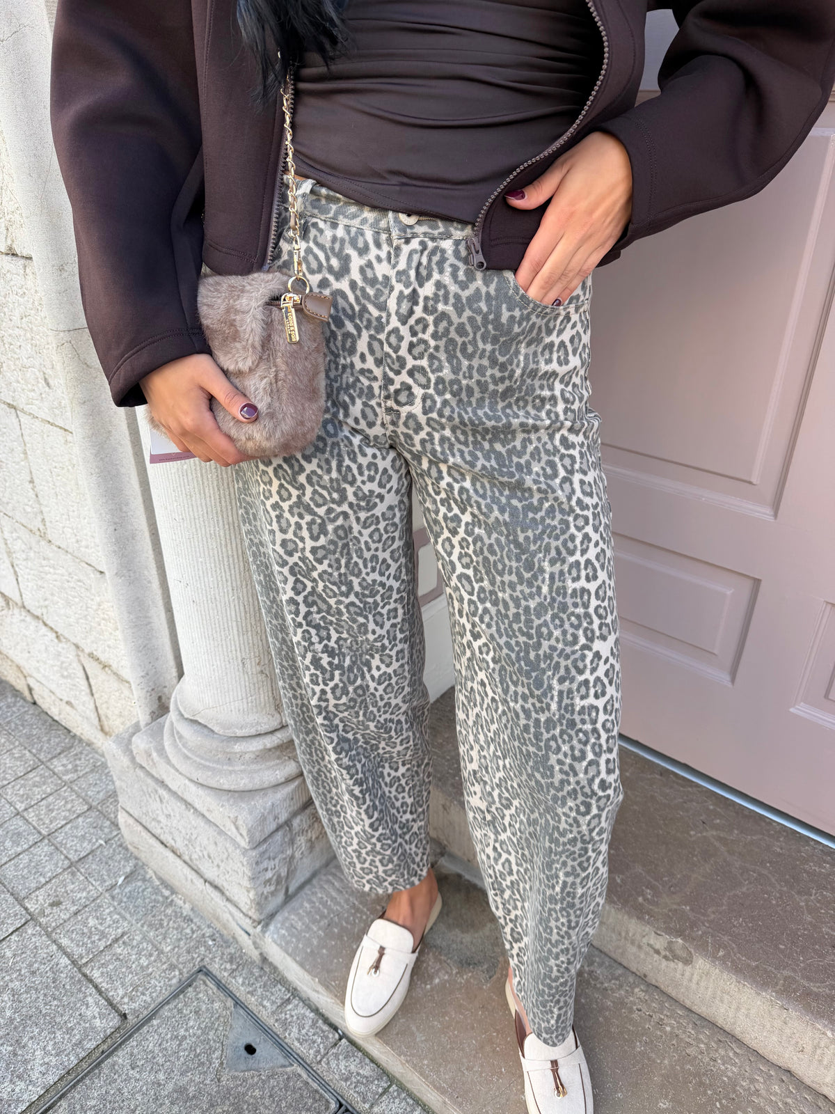Leopard Barrel Laulia Jeans
