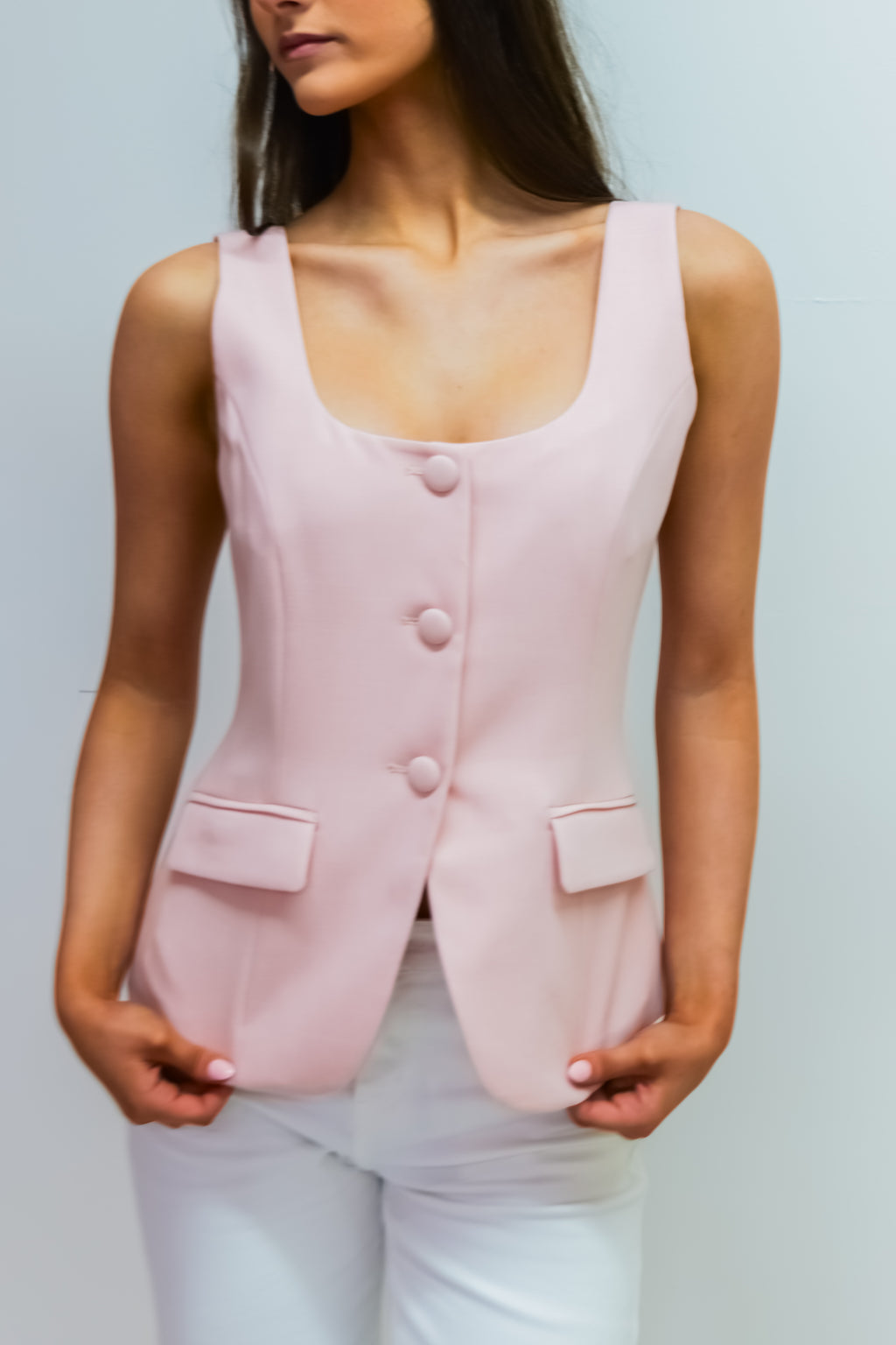 Pink Tailored Waistcoat