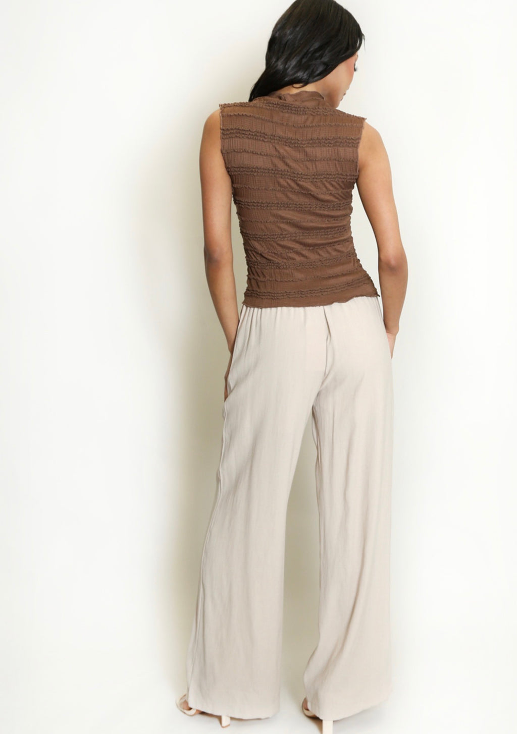 Cream Drawstring Trousers