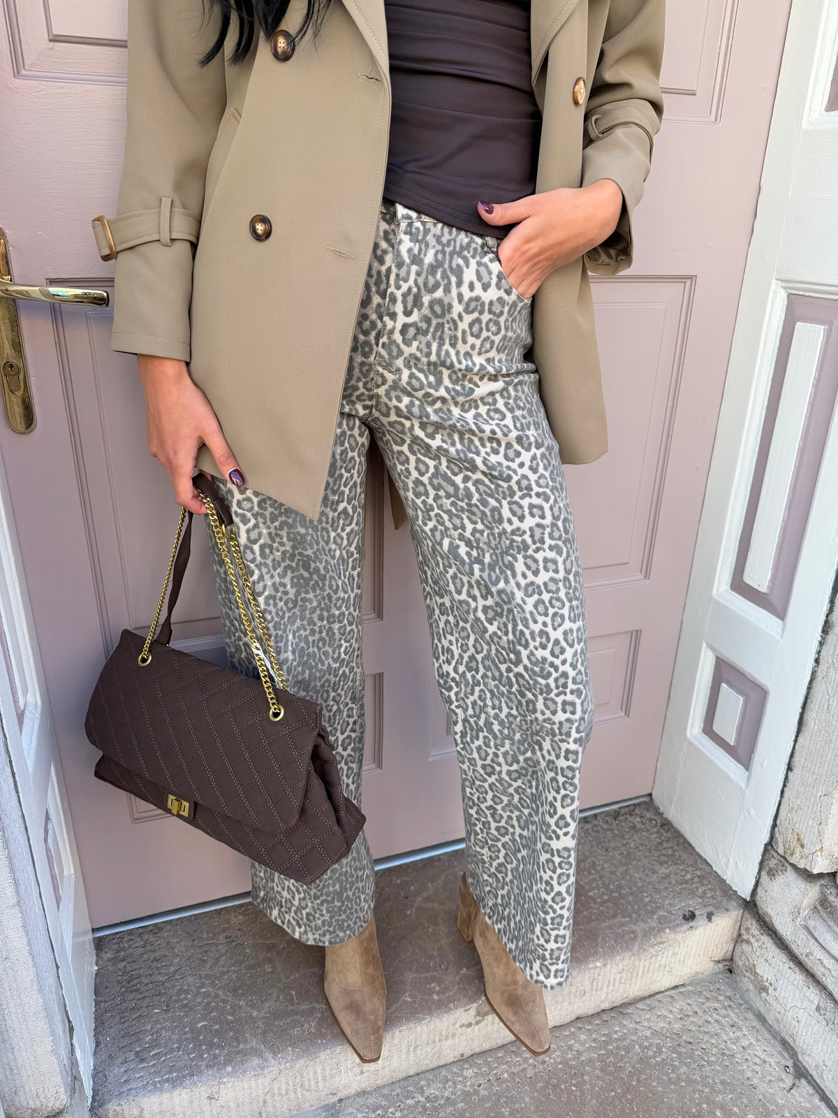 Leopard Laulia Dad Fit Jeans