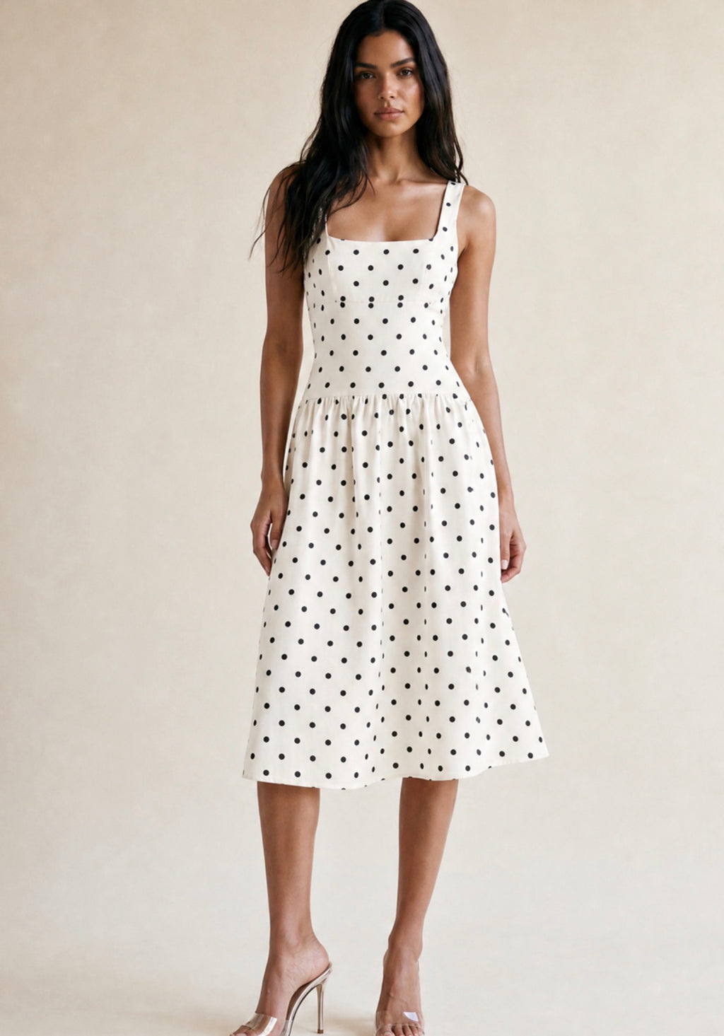 White Polka Dot Skater Dress