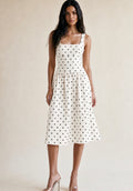 White Polka Dot Skater Dress
