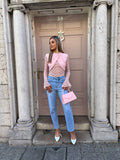 Blush Lace Draped Bodysuit