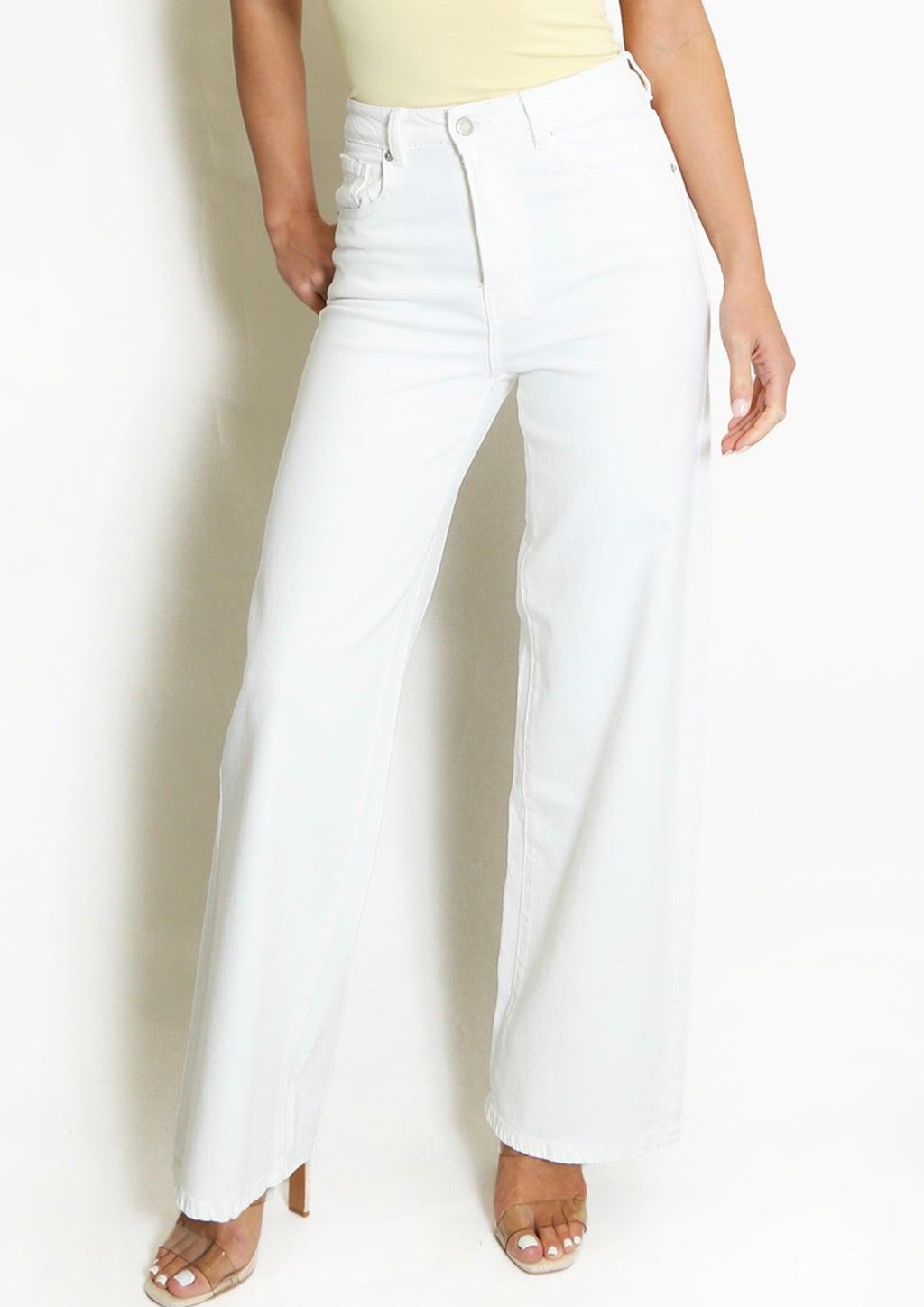 White Wide Leg Jeans
