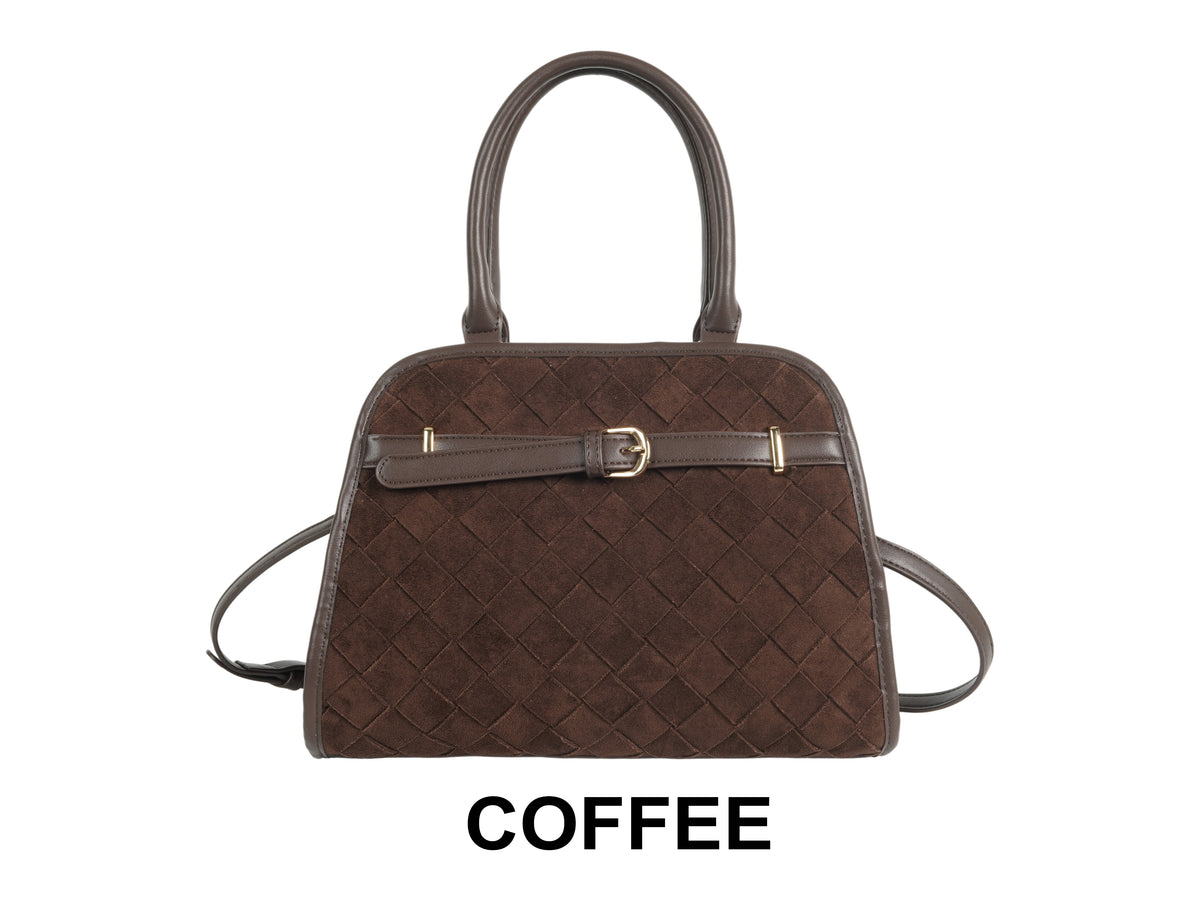 Pattern Detail Buckle Handbag