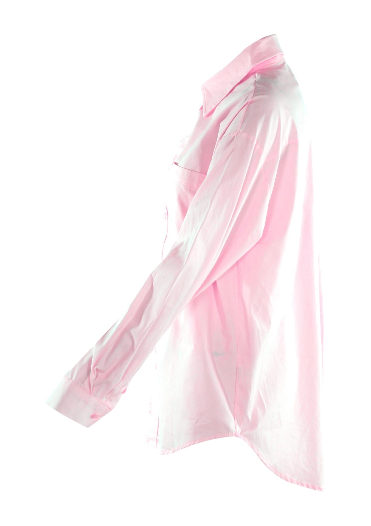 Pink Poplin Single Pocket Shirt