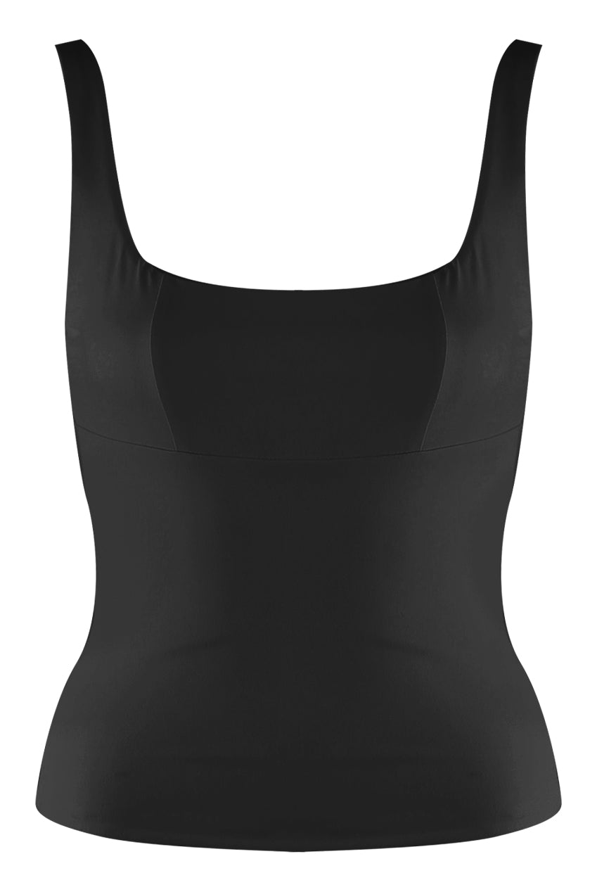 Black Square Neck Cami Top