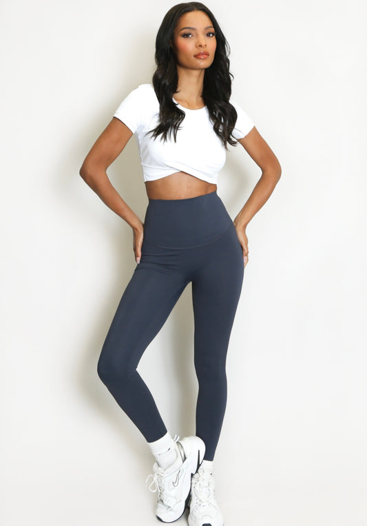 Dark Navy High Waisted Sports Energy Leggings