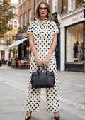 White Polka Dot Trouser