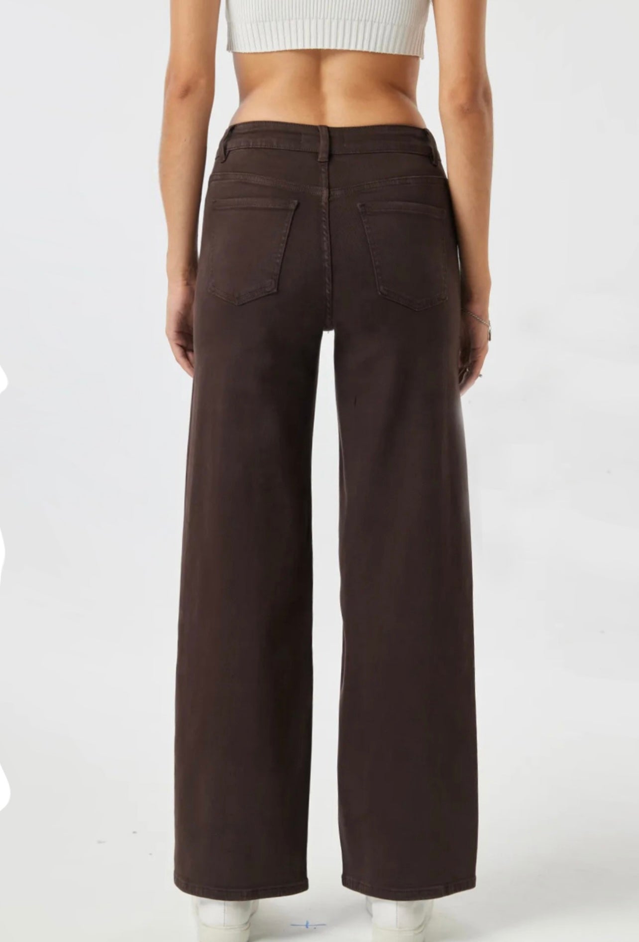 Brown Dad Fit Full Length Jeans