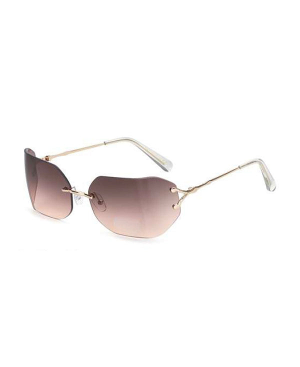 Rimless Curved Sunglasses