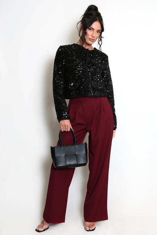 Black Sequin Blazer