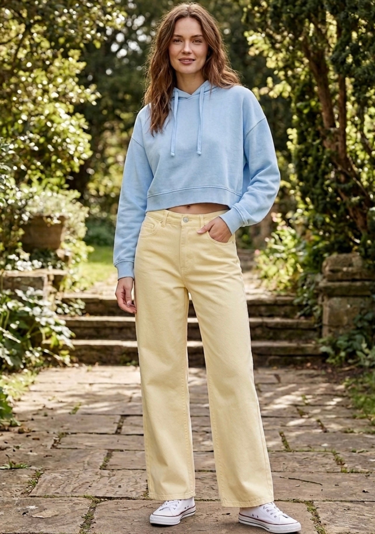 Lemon Wide Leg Denim Jeans