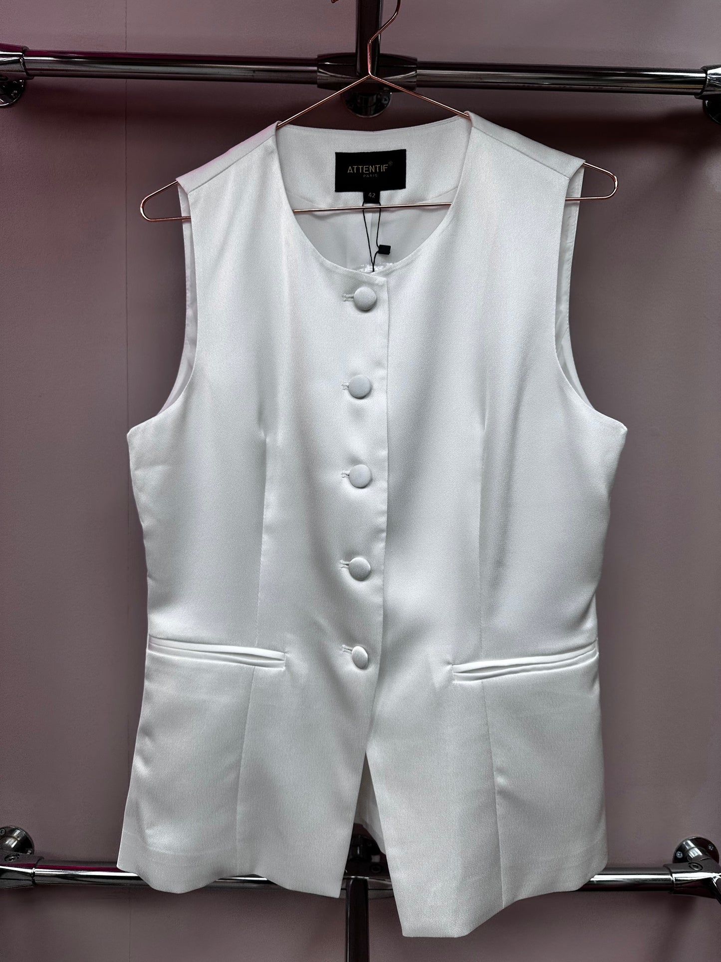 White stain waistcoat
