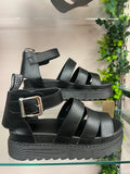 Black Chunky Platform Sandals