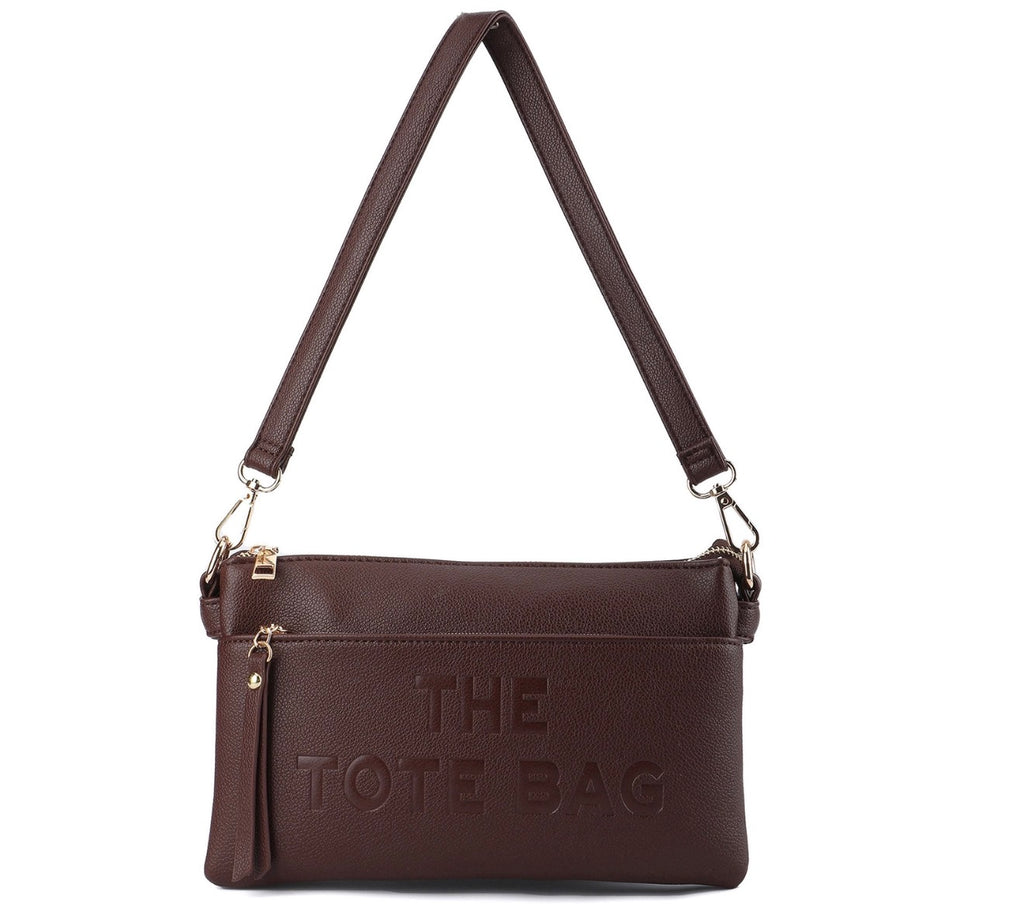 Zip Top 3 Compartments Crossbody Handbag