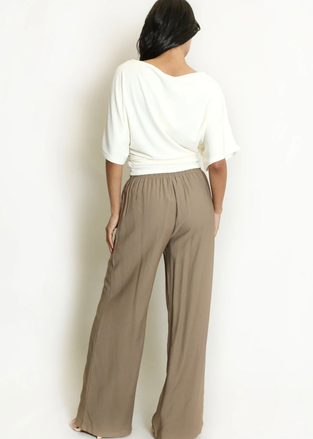 Taupe Drawstring Trousers