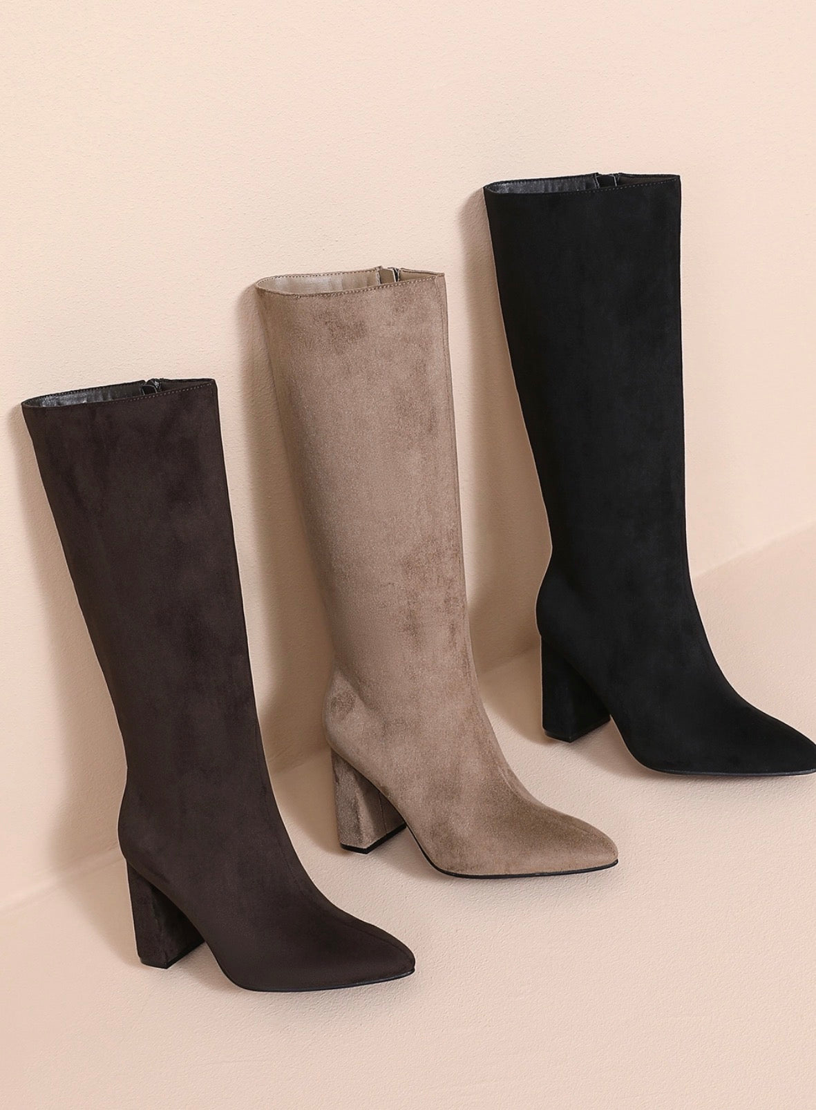 Suede High Knee Boot