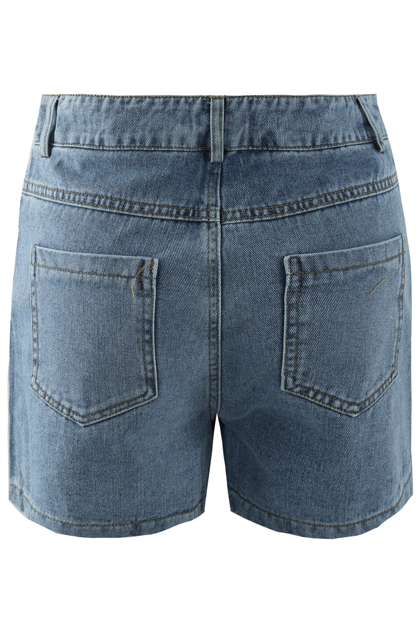 Denim Embellished Denim Skort