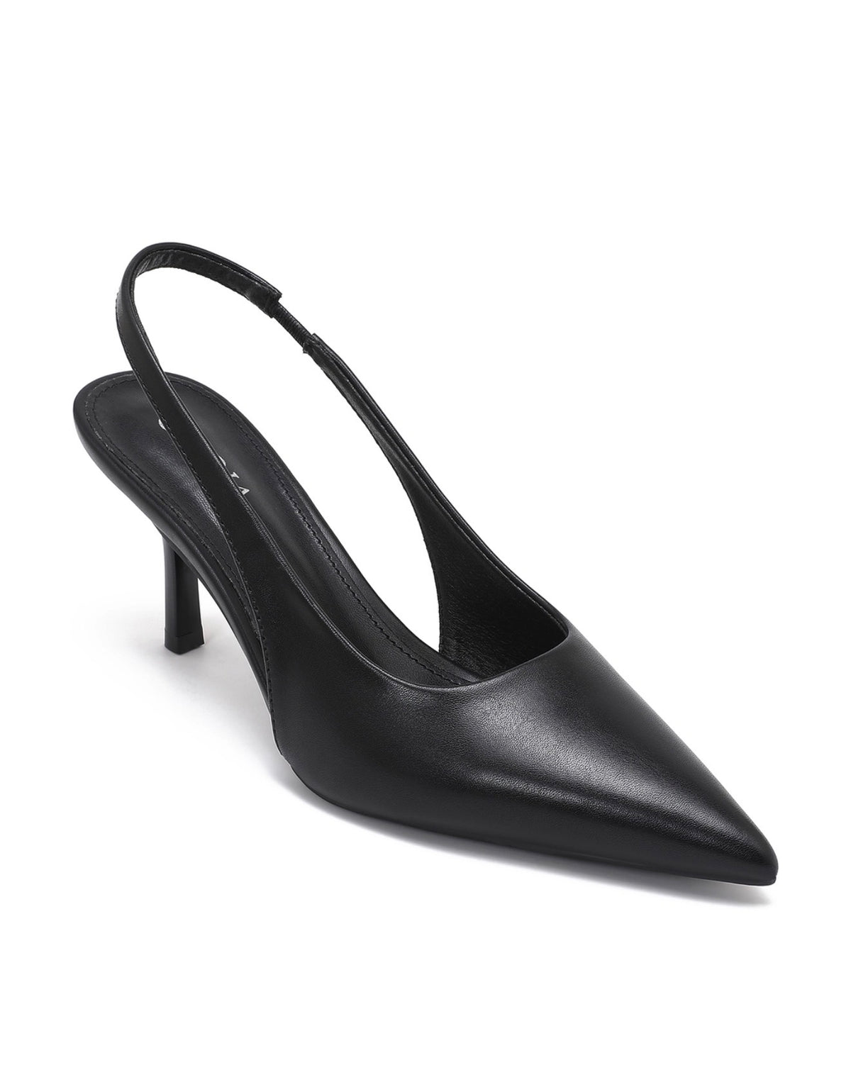 Black Women's Pointed-Toe Slingback Pumps