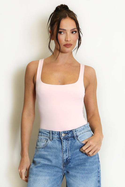 Rose Square Neck Basic Bodysuit