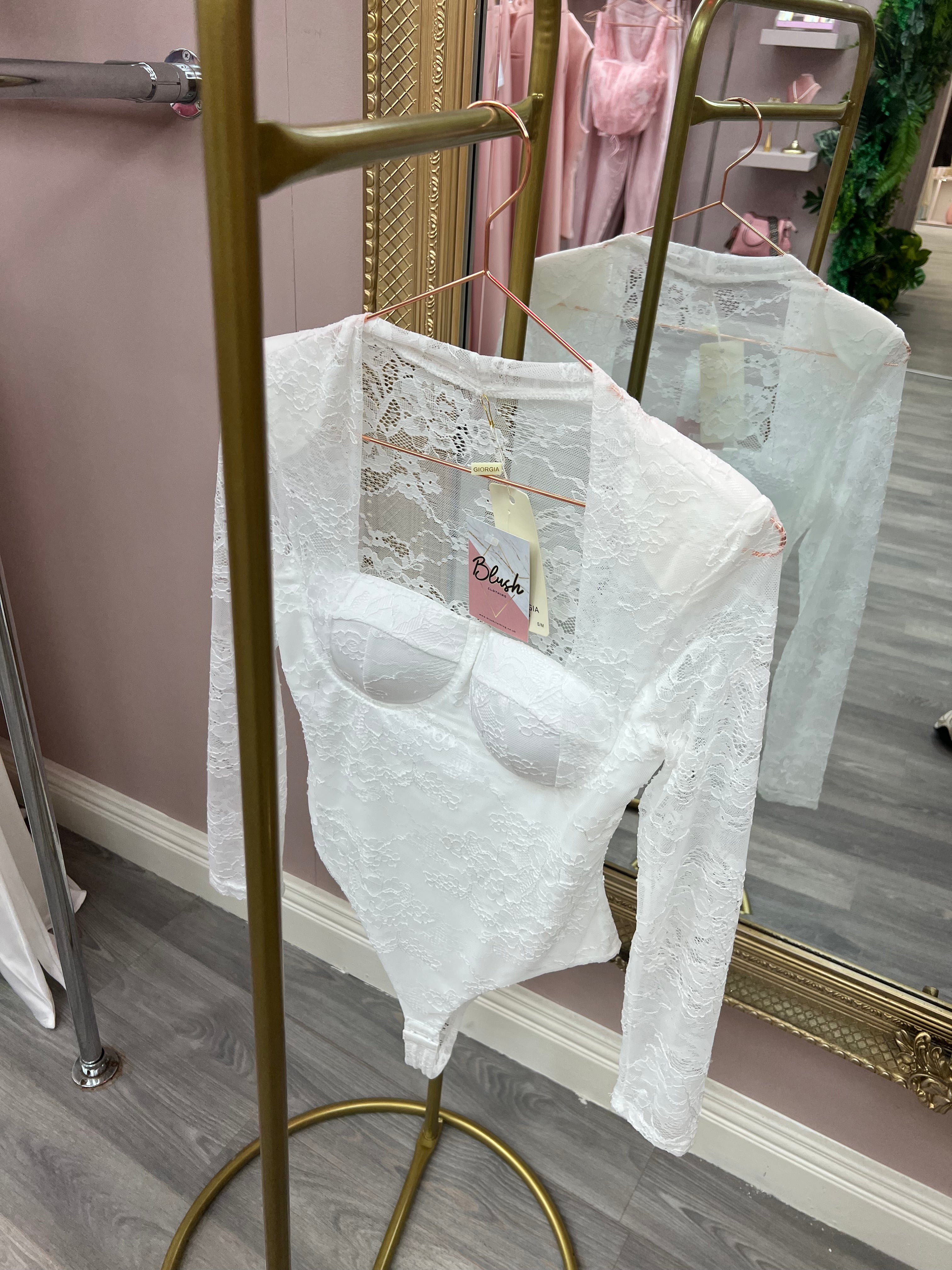 White Lace Bodysuit