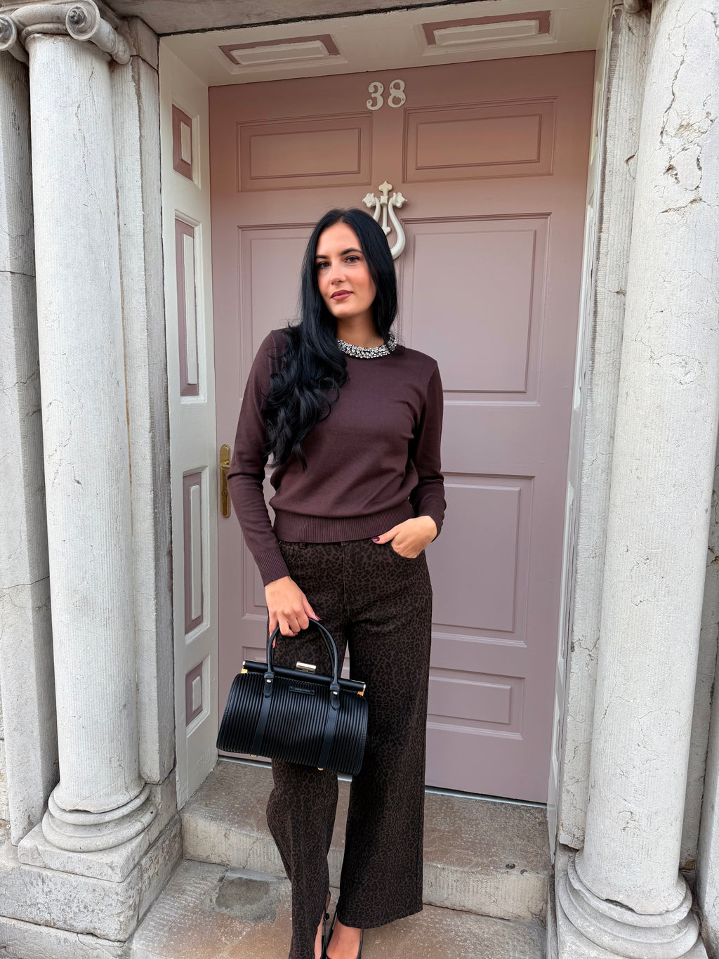 Brown Diamond Detail Jumper