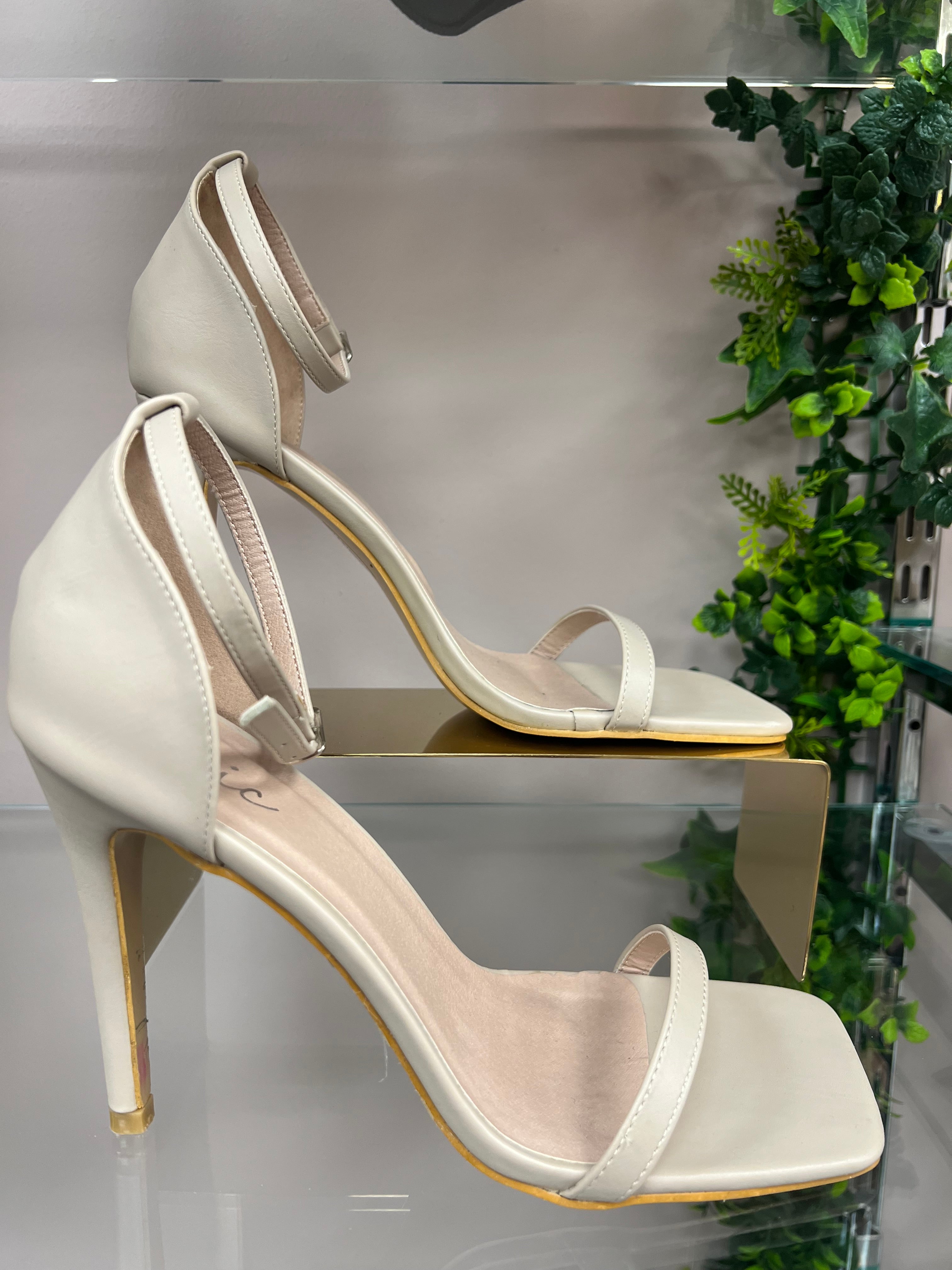 Nude Strap High Heel Sandals