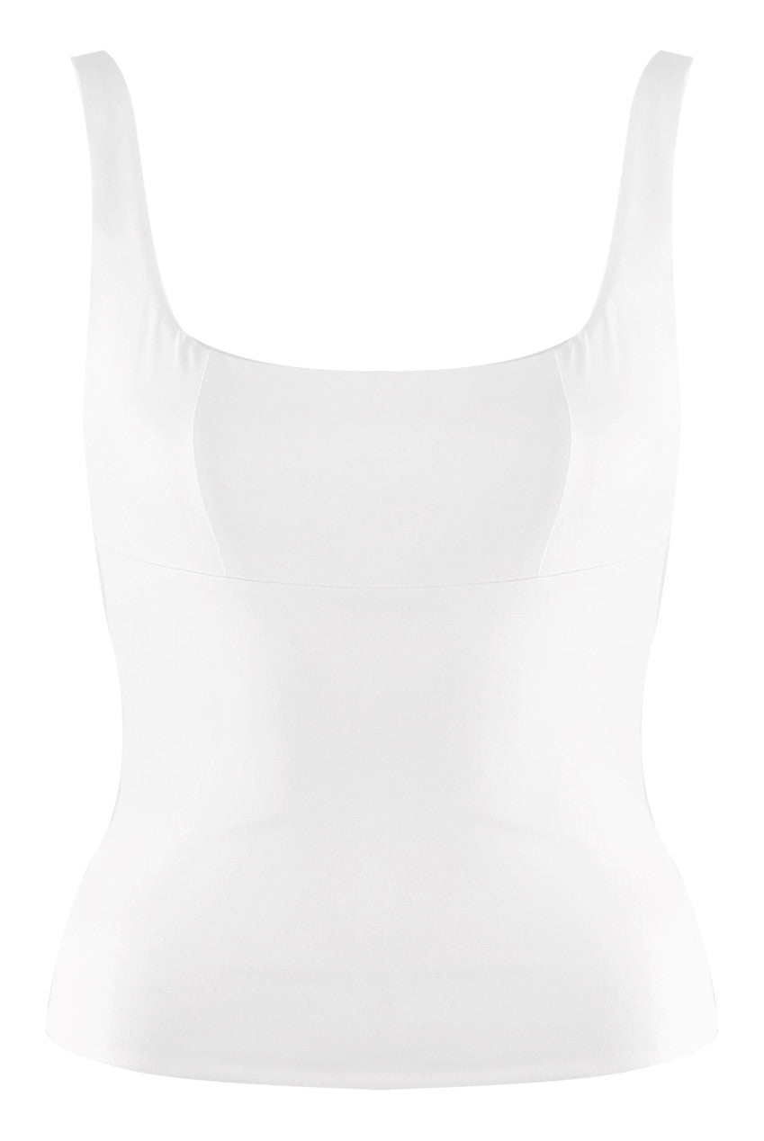 White Square Neck Cami Top