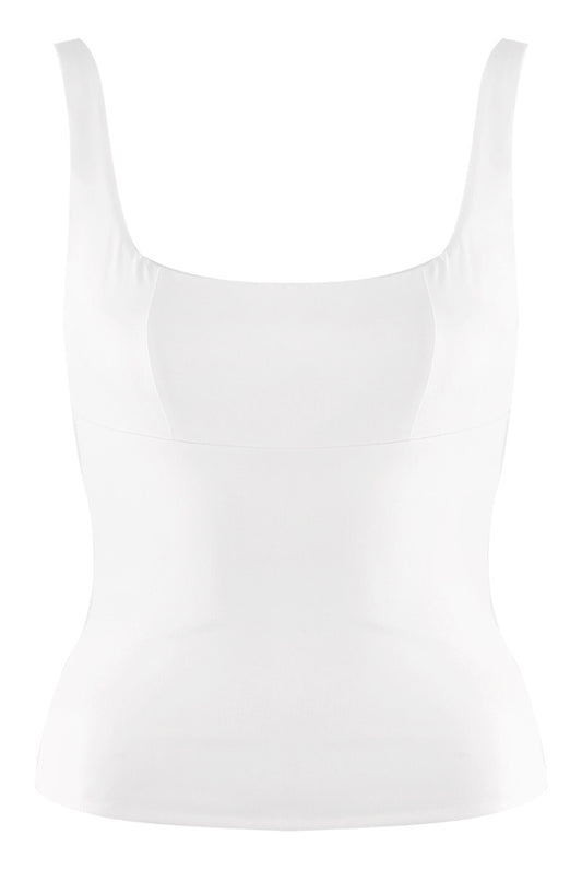 White Square Neck Cami Top